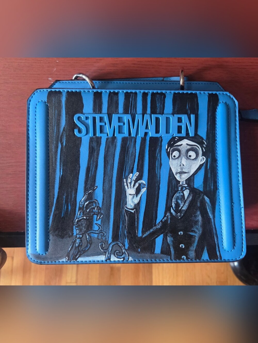 Handpainted Victor Van Dort from Corpse Bride on a Steve Madden Purse